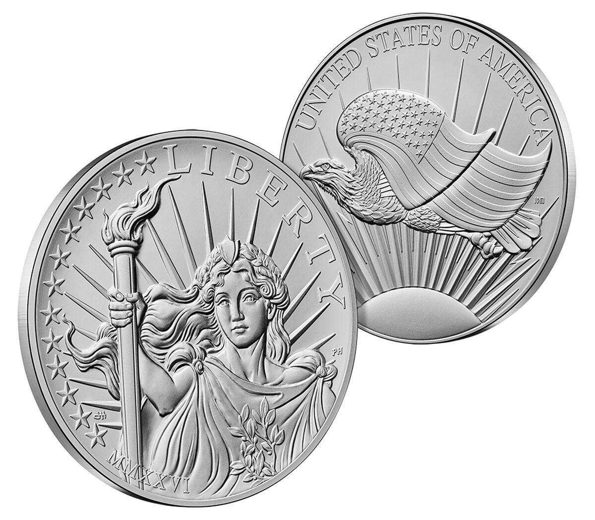 Best of the Mint 1907 Saint-Gaudens High Relief $20 Gold Coin and Silver Medal Set, , hi-res image number 2.0